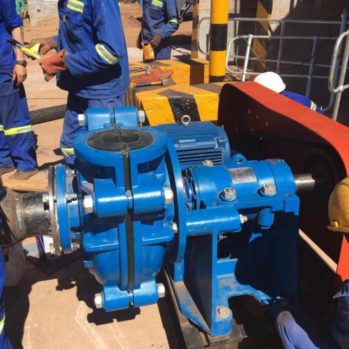 Rubber Impeller Centrifugal Slurry Pump , AHR MM Large Capacity Sand Pumping Machine